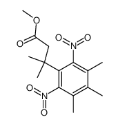 3-(2,6-dinitro-3,4,5-trimethyl-phenyl)-3-methyl-butyric acid methyl ester Structure