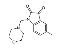 5-iodo-1-(morpholin-4-ylmethyl)indole-2,3-dione Structure