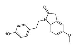 1-[2-(4-hydroxyphenyl)ethyl]-5-methoxy-3H-indol-2-one Structure