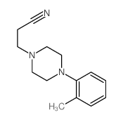 1-Piperazinepropanenitrile,4-(2-methylphenyl)-结构式