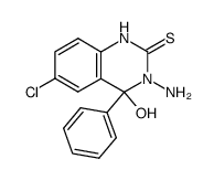 3-Amino-6-chlor-4-hydroxy-4-phenyl-2-thioxo-1,2,3,4-tetrahydrochinazolin结构式