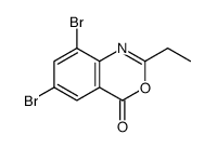 6,8-dibromo-2-ethyl-3,1-benzoxazin-4-one结构式