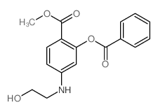 Benzoic acid,2-(benzoyloxy)-4-[(2-hydroxyethyl)amino]-, methyl ester结构式