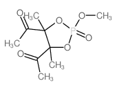 1-(5-acetyl-2-methoxy-4,5-dimethyl-2-oxo-1,3-dioxa-2$l^C9H15O6P-phosphacyclopent-4-yl)ethanone结构式