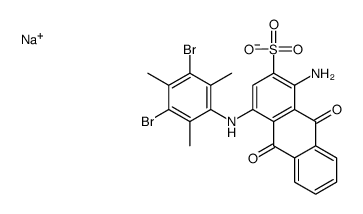 sodium 1-amino-4-[(3,5-dibromo-2,4,6-trimethylphenyl)amino]-9,10-dihydro-9,10-dioxoanthracene-2-sulphonate Structure