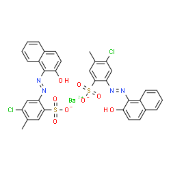 barium bis[6-chloro-4-[(2-hydroxy-1-naphthyl)azo]toluene-3-sulphonate] structure