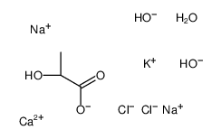 calcium,potassium,disodium,(2S)-2-hydroxypropanoate,dichloride,dihydroxide,hydrate Structure