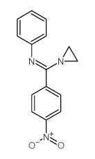 1-aziridin-1-yl-1-(4-nitrophenyl)-N-phenyl-methanimine结构式