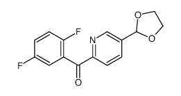 (2,5-difluorophenyl)-[5-(1,3-dioxolan-2-yl)pyridin-2-yl]methanone结构式