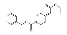 4-(2-乙氧基-2-氧代亚乙基)哌啶-1-羧酸苄酯结构式
