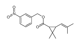 (3-nitrophenyl)methyl 2,2-dimethyl-3-(2-methylprop-1-enyl)cyclopropane-1-carboxylate结构式