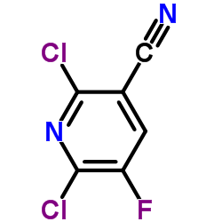 3-氰基-2,6-二氯-5-氟吡啶结构式