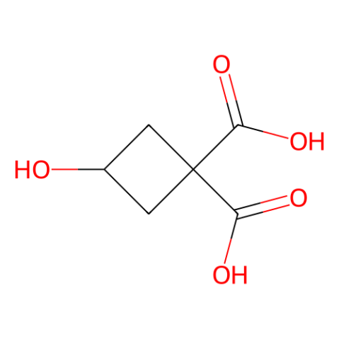 3-hydroxycyclobutane-1,1-dicarboxylic acid结构式