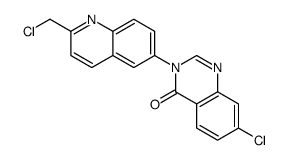 7-氯-3-[2-(氯甲基)-6-喹啉]-4(3h)-喹唑啉酮结构式