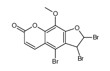2,3,4-tribromo-9-methoxy-2,3-dihydro-furo[3,2-g]chromen-7-one结构式