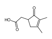 5-carboxymethyl-2,3-dimethylcyclopent-2-en-1-one结构式