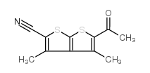 5-乙酰基-3,4-二甲基噻吩并[2,3-b]噻吩-2-甲腈结构式