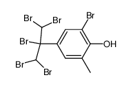 2-bromo-6-methyl-4-(α,β,β,β',β'-pentabromo-isopropyl)-phenol结构式
