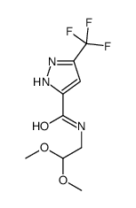 3-(TRIFLUOROMETHYL)-N-(2,2-DIMETHOXYETHYL)-1H-PYRAZOLE-5-CARBOXAMIDE Structure