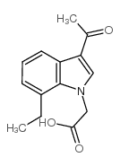 (3-乙酰基-7-乙基-吲哚-1-基)-乙酸结构式