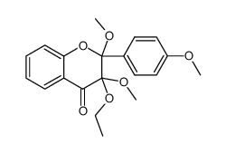 3-ethoxy-2,3,4'-trimethoxyflavan-4-one结构式