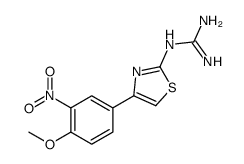 2-[4-(4-methoxy-3-nitrophenyl)-1,3-thiazol-2-yl]guanidine结构式