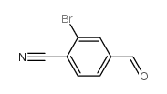 2-溴-4-甲酰基苯腈结构式