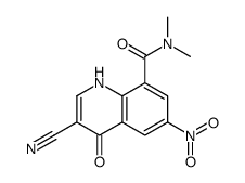 3-氰基-1,4-二氢-N,N-二甲基-6-硝基-4-氧代-8-喹啉羧酰胺结构式