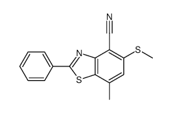 7-methyl-5-methylsulfanyl-2-phenyl-1,3-benzothiazole-4-carbonitrile Structure