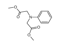 N-(methoxycarbonylmethyl)-N-phenylglycine methyl ester结构式