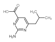 2-氨基-6-异丁基嘧啶-4-羧酸结构式