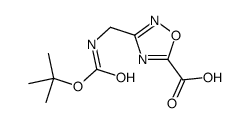 3-[[(2-methylpropan-2-yl)oxycarbonylamino]methyl]-1,2,4-oxadiazole-5-carboxylic acid Structure