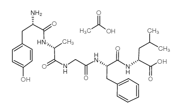 [D-Ala2, D-Leu5]-脑啡肽 乙酸盐结构式