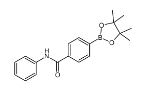 [4-(苯氨基-1-羰基)苯基]硼酸频哪醇酯结构式