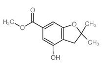 4-羟基-2,2-二甲基-2,3-二氢苯并呋喃-6-羧酸甲酯结构式