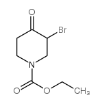 3-溴-4氧-哌啶-1-甲酸乙酯结构式