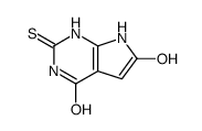 2-疏基-7H-吡咯并[2,3-d]嘧啶-4,6-二醇结构式