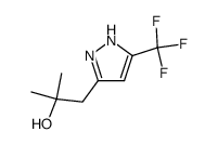 3(5)-(2-hydroxy-2-methylpropyl)-5(3)-trifluoromethylpyrazole结构式