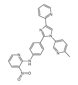 N-(4-(1-(6-methylpyridin-3-yl)-4-(pyridin-2-yl)-1H-imidazol-2-yl)phenyl)-3-nitropyridin-2-amine Structure