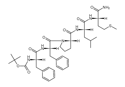 Boc-Phe-Phe-Pro-Leu-Met-NH2结构式