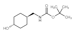 反式-N-Boc-4-氨基甲基-环己醇结构式