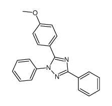 5-(4-methoxyphenyl)-1,3-diphenyl-1,2,4-triazole结构式