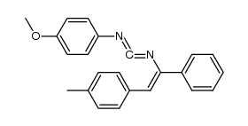 4-methoxy-N-(((1-phenyl-2-(p-tolyl)vinyl)imino)methylene)aniline结构式
