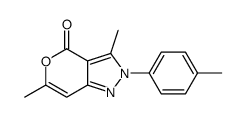3,6-dimethyl-2-(4-methylphenyl)pyrano[4,3-c]pyrazol-4-one结构式
