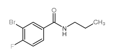 N-丙基-3-溴-4-氟苯甲酰胺结构式