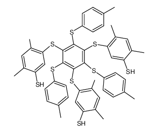 1,3,5-tris((4,6-dimethyl-3-mercaptophenyl)thio)-2,4,6-tris(p-tolylthio)benzene结构式