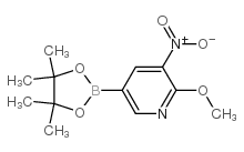 2-甲氧基-3-硝基-5-(4,4,5,5-四甲基-[1,3,2]二噁硼烷-2-基)-吡啶结构式
