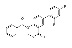 [4-(2,4-difluorophenyl)-2-(dimethylcarbamoyl)phenyl] benzoate Structure