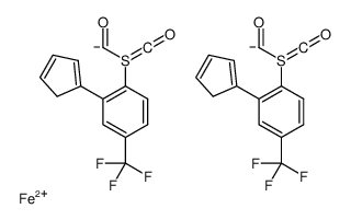 Iron, dicarbonyl(h5-2,4-cyclopentadien-1-yl)[4-(trifluoromethyl)benzenethiolato-kS]结构式