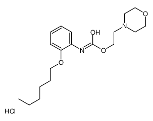 2-morpholin-4-ylethyl N-(2-hexoxyphenyl)carbamate,hydrochloride结构式